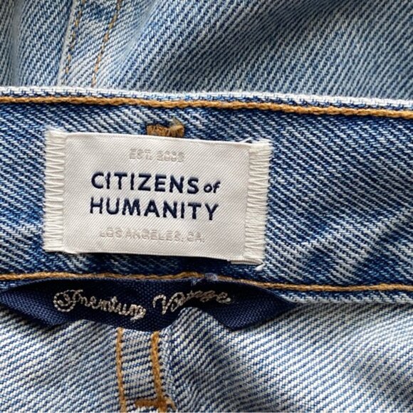 Citizens Of Humanity Emerson Slim Boyfriend Woman 32 Blue Sky Distressed Coastal - Picture 8 of 16